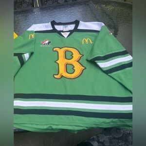 BRAVES d’AHUNTSIC Adult Hockey Jersey, Number 5, Green, Size Large